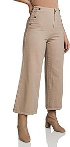 Women's High Waist Denim Culottes