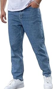 Men's Solid Modern Blue Boater Regular Jeans
