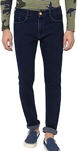 Men's Dark Blue Slim Fit Denim Jeans Stretchable