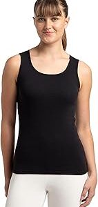 A113 Women's Super Combed Cotton Rib Fabric Slim Fit Solid Tank Top
