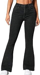 High Waist Flare Leg Jeans
