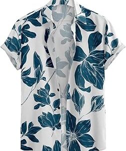 Men Premium Stylish Branded Printed Floral Print Stretchable Fabric Cut Away Collar Casual Shirt