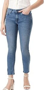 Women's Airflex Skinny Fit Jeans - Mid-Rise | Cotton Blend | Lightweight | Stretchable Fabric | Classic 5 Pocket Styling | Jeans for Women