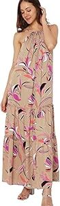 Women's Maxi Polyester A-Line Dress