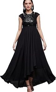 Women's Halter Neck Cap Sleeve Solid Pleated Embellished Georgette Maxi Dress with Pockets
