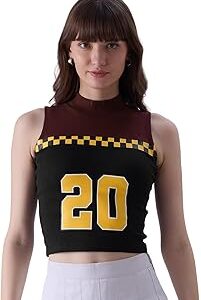 TSS : Misfit Womens and Girls Regular fit Graphic Printed Sleeveless Cotton Black Color Women Cropped Tank Tops (220850) Cropped Tank Tops Fashionable Trendy Graphic Prints Pop
