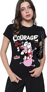Official Cartoon Network Merchandise Women's Graphic Printed Regular Fit Half Sleeve Round Neck Cotton Jersey T-Shirt