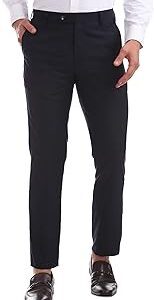 Men's Mid Rise Regular Formal Trousers