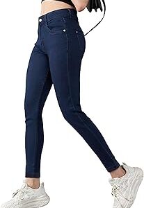 Women's Skinny Fit High/Mid Rise Regular Length Stretchable Denim (Plus Size) Jeans