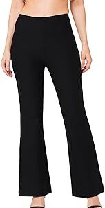 Women High Rise Smart Causal Solid Nylon Slim Fit Treggings