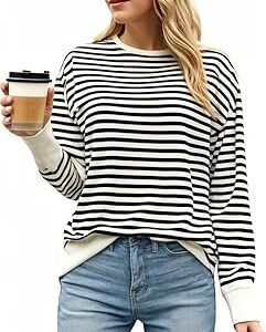 VIMAL JONNEY Women Striped T-Shirt || T-Shirt for Women || Full Sleeve T Shirt || T-Shirt-VIMAL640620
