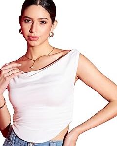 Cotton Stretchable Draped Crop Top