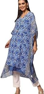 Women Pink Cotton Kaftan Set
