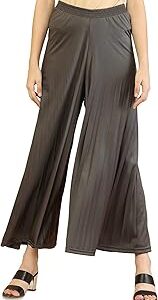 Grey Poly Knit Palazzo