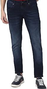 Men's Mid Wash Stretchable Jeans Dark Navy | Rise Style: Mid Rise