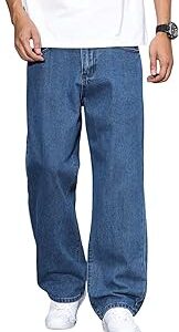 Men's Rugged Look Straight Fit Jeans - Durable & Stylish