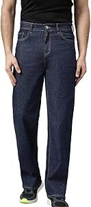 Men?? Relaxed Fit Straight-Leg Jeans|Comfortable & Durable Denim Jeans