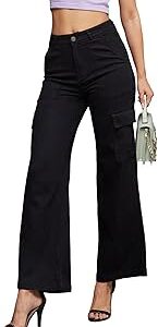 Women's Wide Leg High Rise Regular Stretchable Denim Jeans