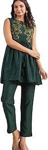 Women's Mauve Cotton Floral Print Kurta with Pant and Dupatta