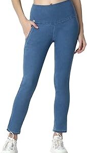 Skinny Fit Stretchable High Waist Ankle Length Jeggings for Women