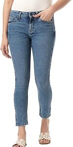 Women's Zero-Gape Super Skinny Jeans - Mid-Rise | Cotton Blend | Stretchable Fabric | Classic 5 Pocket Styling | Jeans for Women