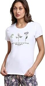 Women's Relaxed Fit T-Shirt (ILTS1LWPWHTFL55413_White