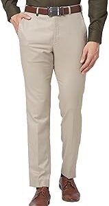 Neo Fit Poly Viscose Blend Structure Pattern Flat Front Formal Trouser