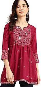 Women's Embroidered Regular Fit Top