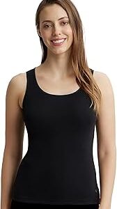 1535 Women's Super Combed Cotton Rib Fabric Slim Fit Inner Tank Top with Stay Fresh Treatment
