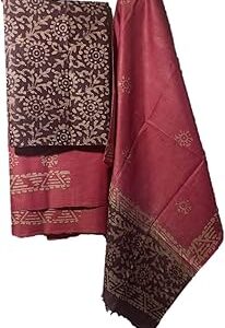Women's Bhagalpuri Cotton Silk Batik Print Unstitched Salwar Suit Dress Material With Dupatta | Women's Dress Material For Girls