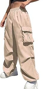 Trouser for Women | Loose Fit High-Waist Korean Pants | Formal Track Pant for Woman | Cargo Style Baggy Trendy