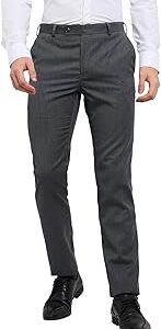 Slim Fit Poly Viscose Blend Solid Pattern Flat Front Formal Trouser