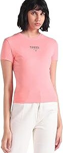 Women's Cotton Letter Print Slim Fit T-Shirt