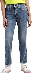 Women's Mid Rise Wedgie Straight Fit Jeans