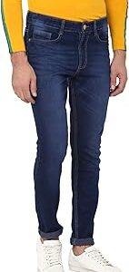Men's Grey Slim Fit Distressed Jeans