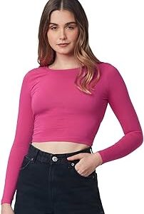 Solids: Cropped Fit Women's Crop Oversized Fit Top