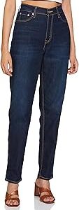 Women's High Rise 80's New Mom Relaxed Tapered Fit Jeans