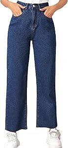 Women's High Rise Cotton Lycra Relaxed Fit Ankle Length Jeans