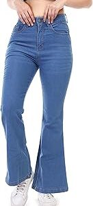 Women All New Bellbottom Denim Wide Leg Jeans