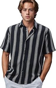 Men's Cotton Checks Half Sleeves Shirt for Casual and Fashionably Look,Partywer Shirt for Men