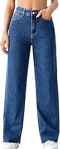 Women’s High-Waisted Straight Jeans|Timeless Fit|Everyday Comfort