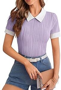 Regular Fit Tops for Jeans for Women | Korean Trendy Casual Top | Stylish Collared T-Shirt for Women | Oversized T-Shirt for Woman