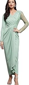 Women's V-Neck Full Sleeve Dress
