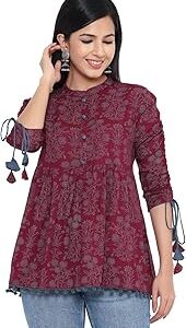 Women's Rayon Floral Print Regular Wear Top