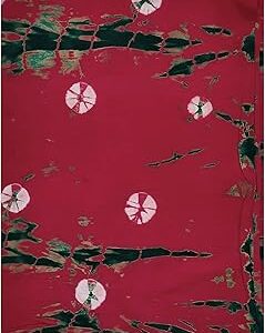 Women's Pure Cotton Unstitched 4.90 Meters x 32 Inches Tie Dye with Bandhej Bandhani Running Fabric for Dress Material Salwar Suit Kurti Shirts Nighty Gown Etc