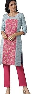 Women Polyester Floral Kurta-Trousers