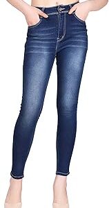Skinny Fit High Rise Clean Look Stretchable Denim Jeans for Womens