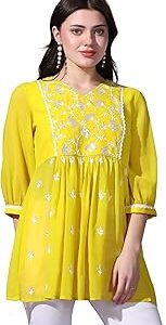 Women?s Georgette Embroidered Top