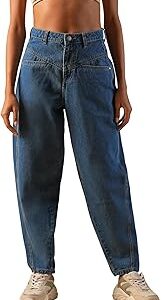 Women Regular High Rise High-Rise Clean Look Barrel Fit Jeans