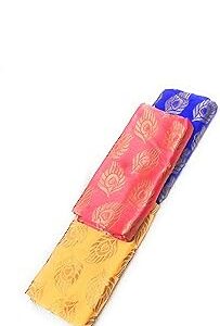 Women/Girls Ethnic Unstitched Chanderi Cotton Jacquard Slightly Transparent Fabric/Cloth/Dress Material for Dress, Suit, Blouse etc. -I71